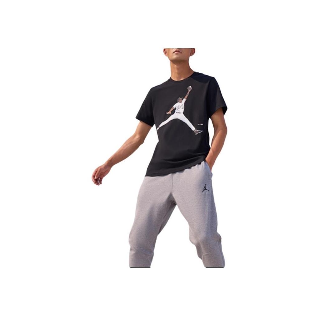 Jordan Футболка Flight MVP с буквами, номерами и символами, с круглым вырезом, повседневная, удобная, с коротким рукавом, мужская, черная FN5990-010