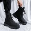 British Style Thick-soled Boots Men's Tide Ins Short Boots Motorcycle Boots Cowboy Boots High-top High Quality Leather Boots Men