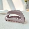 Safe Elastic Plastic Hair Claw Korean Style Solid Color Shark Clip Semilune Shaped Hair Claw  Girls