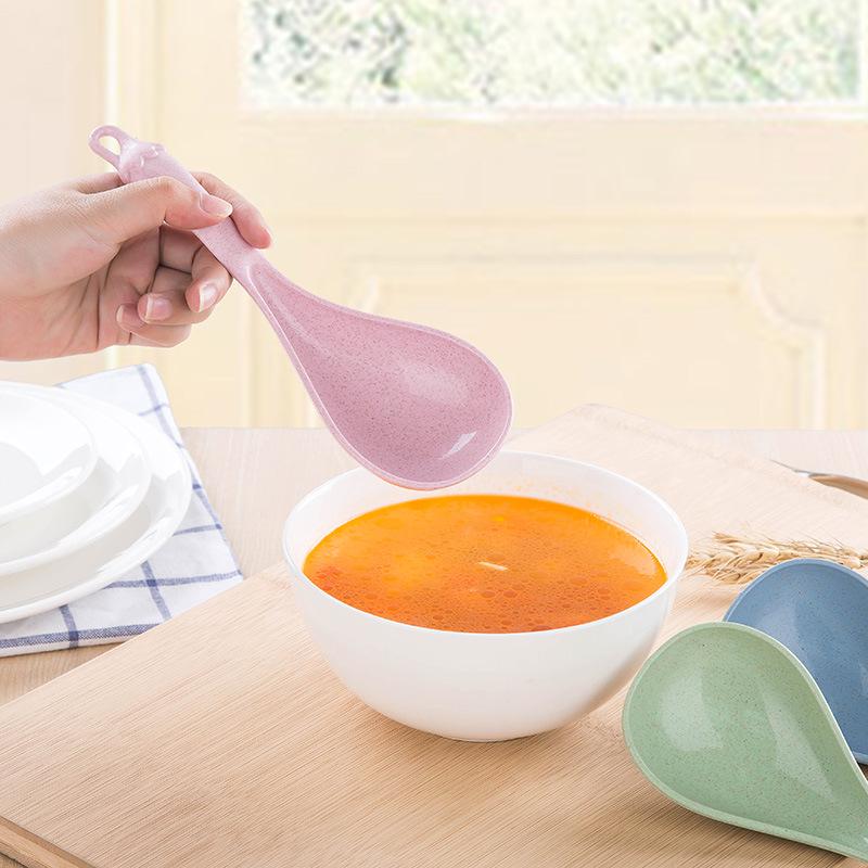 Модный унисекс 1 шт суп благовония пшеница круглая столовая посуда каша соломенная ложка