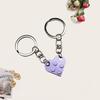 1 Pair Detachable Heart Pendant Keychain Matching Brick Key Ring Couple Lover Key Chain Valentine Day Gift