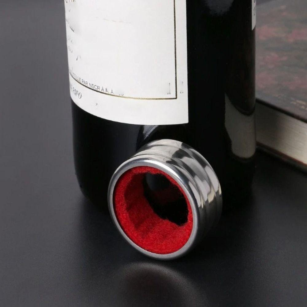 10pcs Anti-overflow Wine Bottle Collars Velvet Lined Wine Drip Catcher Wine Bottle Drip Ring Pub