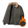 New Autumn and Winter Velvet Thickened Cotton Coat Men's Jacket Men's Baseball Military Flight Suit Outdoor Work Jacket