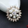 Хрустальная Жемчужина 3D Венок Брошь Корсаж Женский Аксессуар Изысканный Гипоаллергенный Роскошный Эмаль Долговечный Цвет Подарок