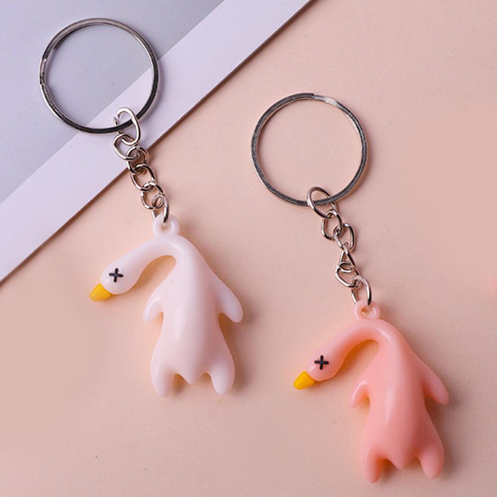Car Key Chain Pendant Pendant Keychain Delicate Simple Funny Hanging Duck Key Chain for Girls Couple Bag