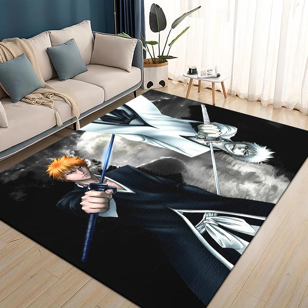 3D Мультяшный Bleach Куросаки Ичиго Аниме Ковер Коврик для Гостиной Спальни Дома Декорация Дивана, Детский Игровой Нескользящий Напольный Коврик