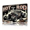 Ретро Хо hot rod Жестяная табличка Винтажный Американский Автомобиль Мотоцикл Настенное Искусство Декор для Гаража 8x12 Дюймов