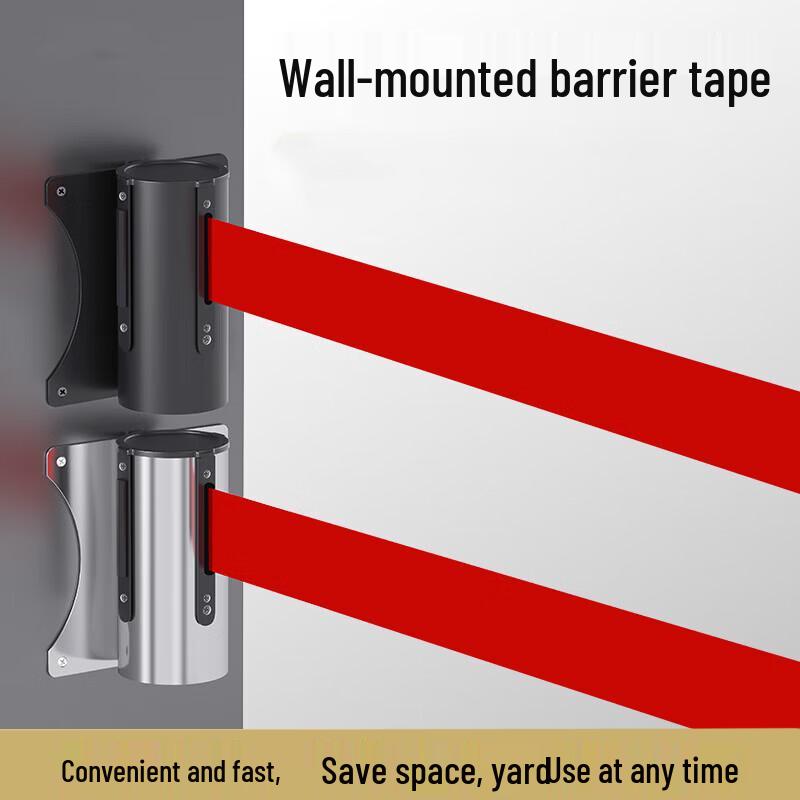 Wall-Mounted Retractable Safety Warning Belt