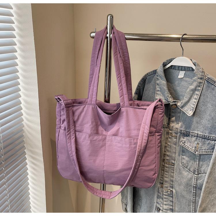 Autumn And Winter Large-Capacity Bags, Niche Portable Shoulder Bags, Student Class Commuting Tote Bags, Canvas Bags