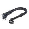 Genuine Leather Braided Flogger Black Sex Whip Spanking Fetish Floggers