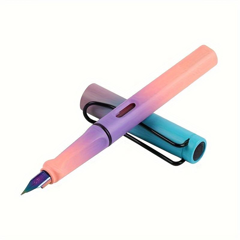 1 шт., ручка с градиентной позой, ручка для практики письма, прямая ручка с жидкими чернилами для позы