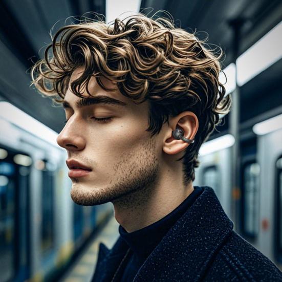 1 пара беспроводных наушников с быстрой зарядкой, сенсорным управлением, ушными вкладышами, совместимыми с Bluetooth, встроенным микрофоном и функцией шумоподавления