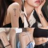 Gel Luna Semi-permanent Real Hip Lettering Tattoo Sticker T-35, 1 Piece