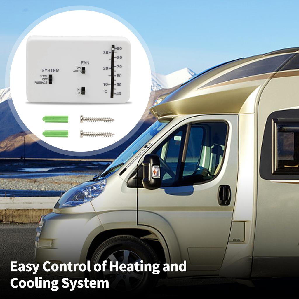 Термостат для автодома, Аналоговый термостат для автодома Нагрев Охлаждение Замена для Dometic RVs 3106995.032