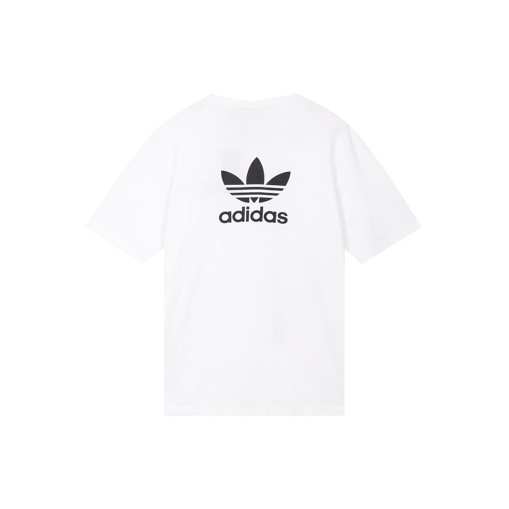 adidas Мужские футболки с трилистником и принтом логотипа Originals B+F, белые GN3453