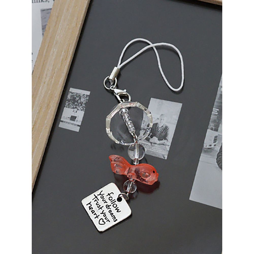 Briskstyle emotional goldfish bead hoop decoration AirPod keychain keyring