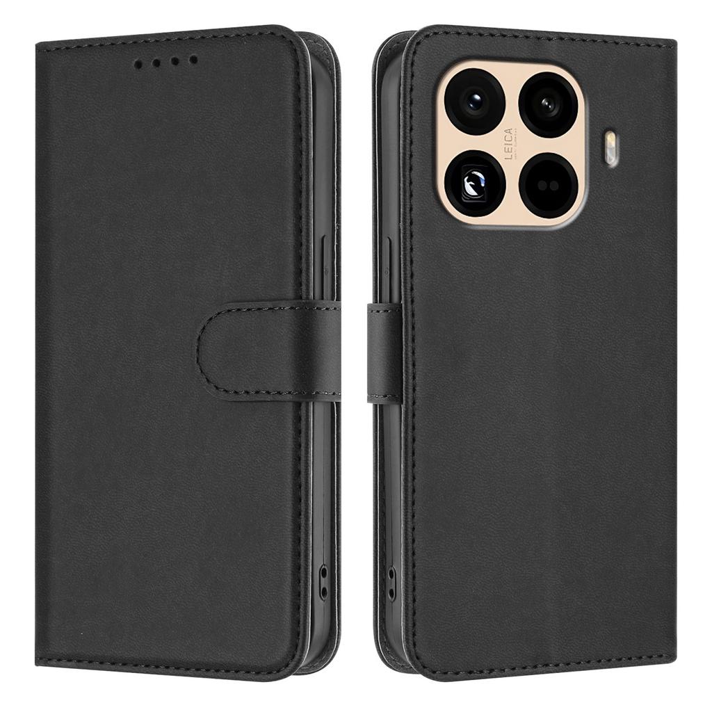 For Xiaomi 15T Pro Leather Case Solid Color Phone Cover with Wallet