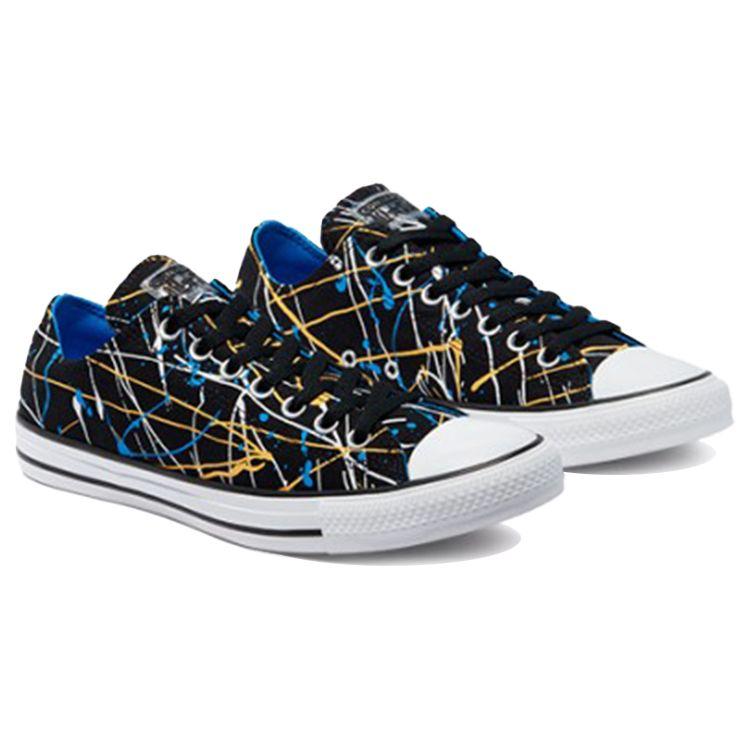 Converse Chuck Taylor All Star Удобные низкие парусиновые кеды Унисекс Черные Желтые 170810C