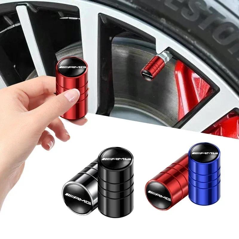For Volkswagen b44pcs Metal Car For Mercedes Benz Wheel Tire Valve Caps Stem Case Covers B/C/E/S Class A Class C200L GLK GLC CLA Accessories