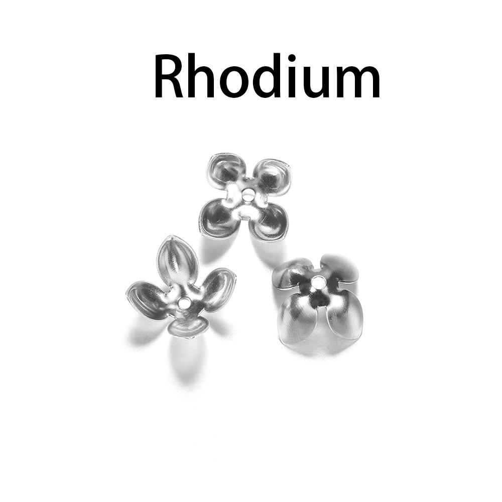 50 шт./лот, 15*8 мм, колпачки для цветочных бусин, фурнитура с четырьмя листьями, объемная крышка для бисера, принадлежности для изготовления ювелирных изделий, сделай сам