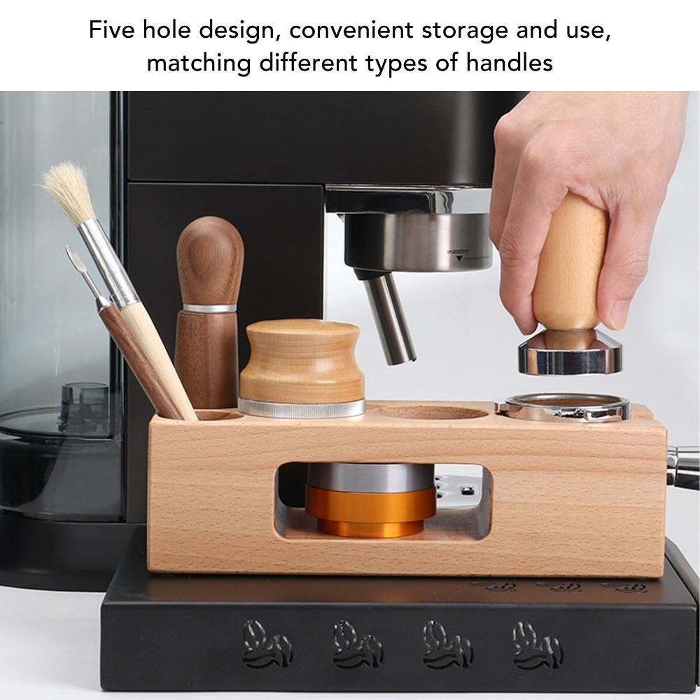 5 Hole Coffee Tamping Station Non-Slip Design Espresso Tamping Station For Cafes