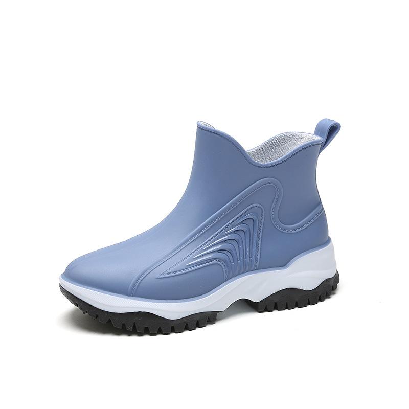 Women's Rain Boots Fashionable Outdoor Rain Boots Short Tube Summer Water Shoes Waterproof Non-slip Kitchen Work Shoes Rainy Day Women's Shoes