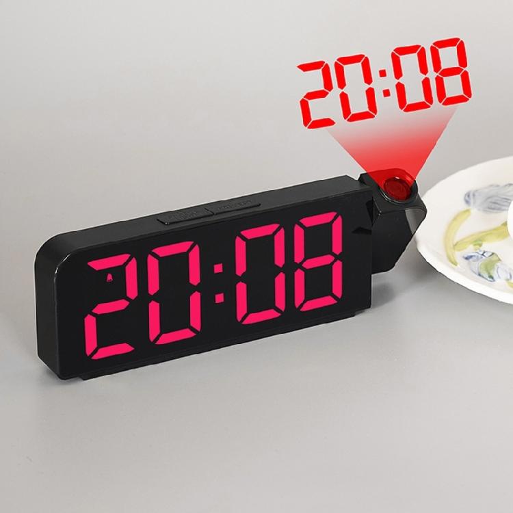 Compact Adjustable Digital Projection Clock With USB Charging Port And Dimmer Option For Bedroom Workspaces Easy To Read