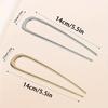 Elegant Zinc Alloy U-Shaped Hairpin - Large, Color-Preserving Hair Accessory for Daily Use and Ancient Style.