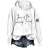 Ladies Fashion Casual Long Sleeve Printed Round Neck Hoodie Pullover Top