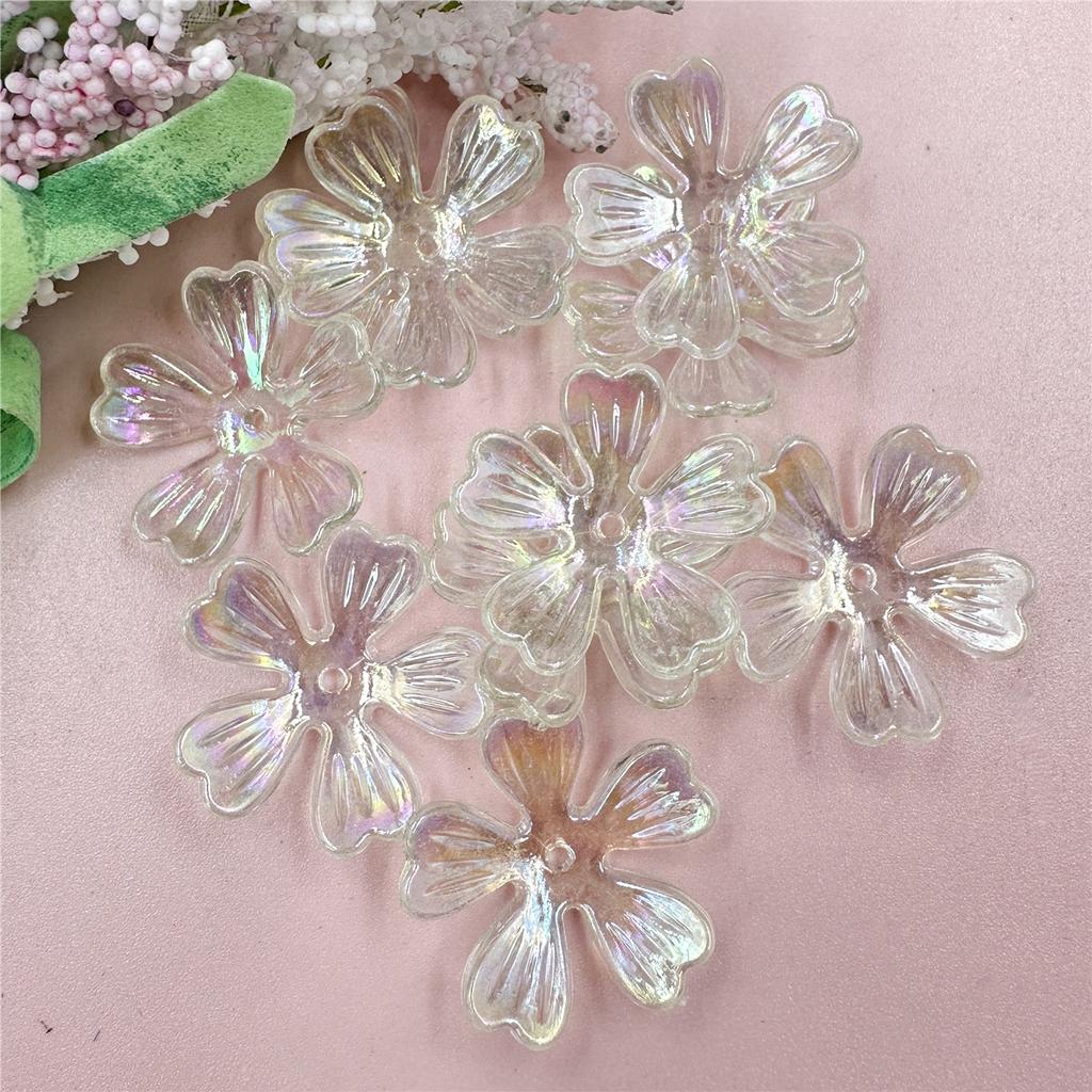 Творческое ожерелье кулон бусина 10 шт DIY бусины цветы бусины акриловые бижутерия изготовление бусины 26.5 мм