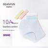 Dieanfen Women's Antibacterial Mid-Waist Combed Cotton Seamless Panties
