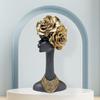 Matte Finish African Flower Lady Showpiece for Home Decor | Black Lady Figurine | Exotic Tribal Art Piece |11"