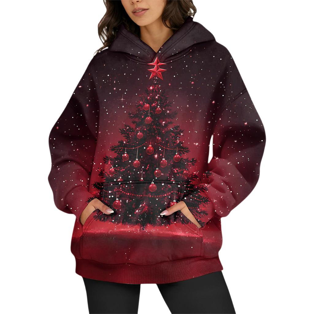 Women's Fashion Daily Versatile Casual Crewneck Sweatshirts Long Sleeve Printed Top Sweatshirts