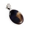 Натуральный камень агат Монтана 925 проба стерлинговое серебро подарок кулон 1,7" O0P93
