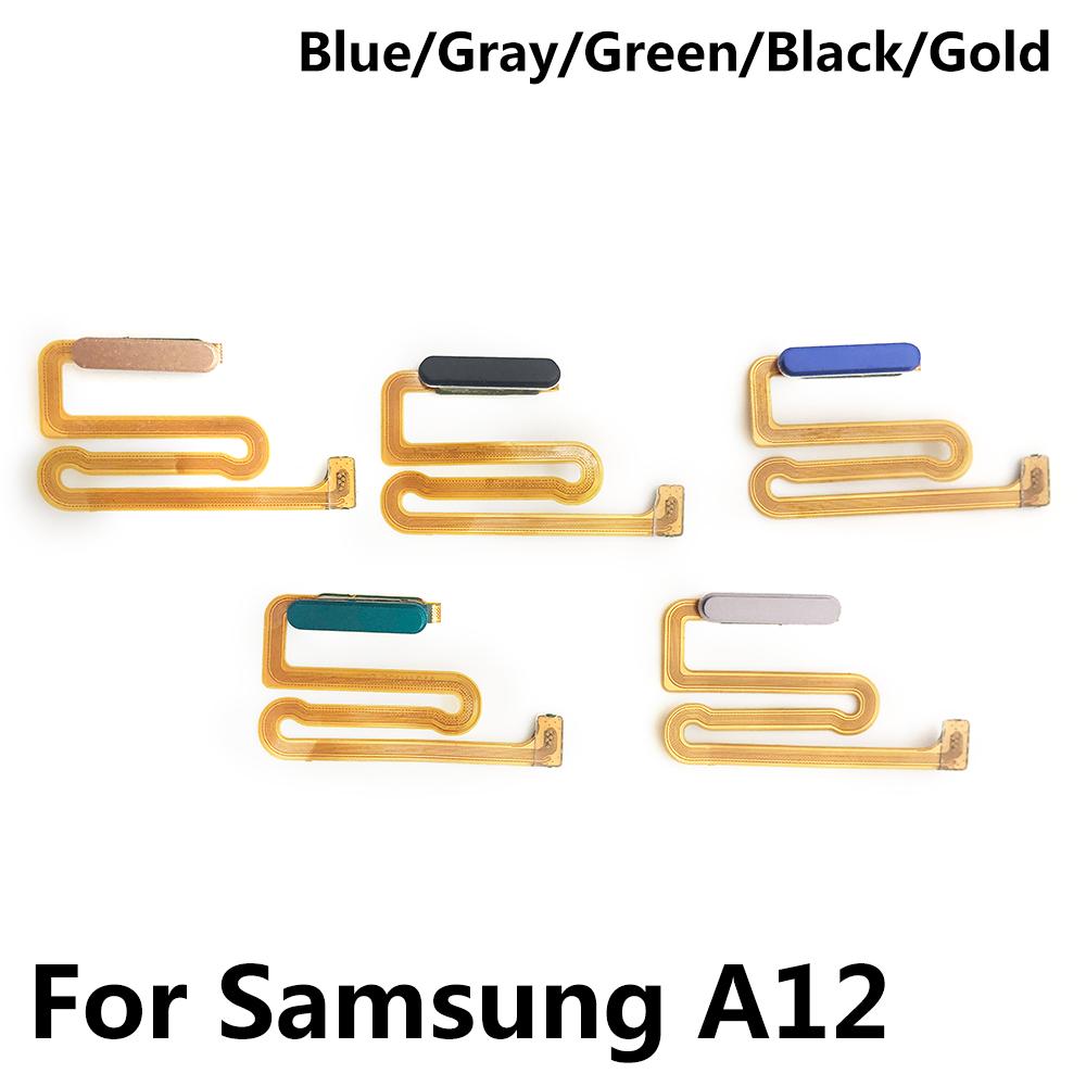 50Pcs/Lot, New For Samsung A12 A125 A125F Home Button FingerPrint Touch ID Sensor Flex Cable With Power Button Key Flex