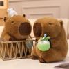 22Cm Cute Kapibala Capybara Plush Toy Cartoon Capybara Holding Ice Cream Coconut Stuffed Soft Animal Pillow Doll Creative Gift