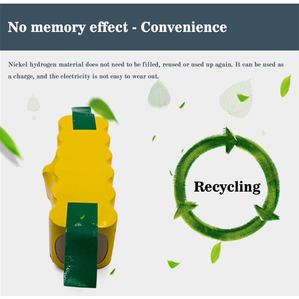 Сменный аккумулятор 14.4V 3500mAh Ni-MH для пылесоса iRobot Roomba