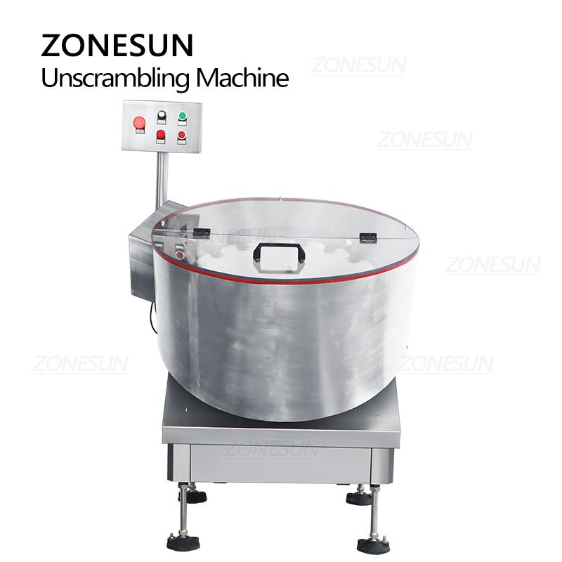 ZONESUN ZS-LP750 Automatic Customized Unscrambler Turntable Rotary Plate Plastic Glass Bottle Vial Sorting Feeder For Production