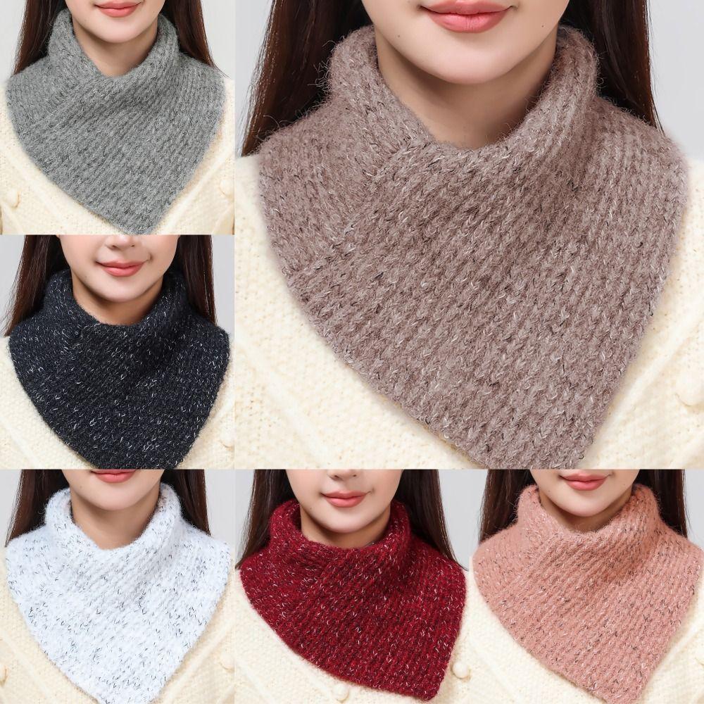 Зимний теплый шарф для шеи, ветрозащитный водолазка, простой шарф для женщин и девочек