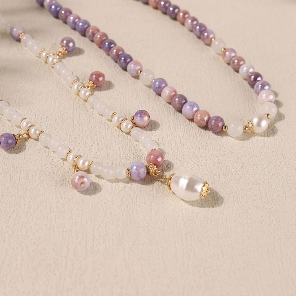 Модное красочное хрустальное ожерелье, милый браслет-цепочка, ювелирные изделия, цепочка для ключиц, жемчужные украшения