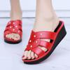 Women's High Heel Slippers Summer Wear Thick Bottom Fashion Home Non-Slip Mother Shoes Soft Bottom Social Wedge Women Sandals