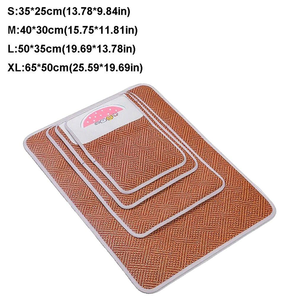 Comfortable Breathable Pet Cooling Mat Keep Cooling Washable Cat Sleeping Pad Portable Watermelon Pattern Ice Vine Mat Summer