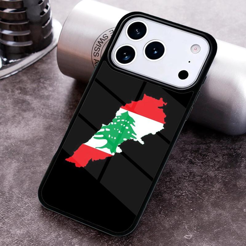 Чехол для телефона с флагом Ливана для iPhone 17 16 15 Pro Max Air 14 13 12 11 Plus Ударопрочный Capa Чехол