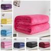 Soft Blanket Solid Color Fleece Bed Throw Towel Bedding Sheet For Adults Home Bedroom Sofa Travel Office Nap Blankets