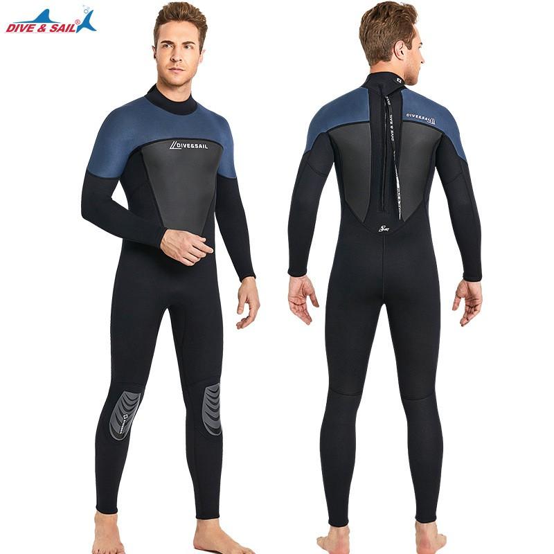 Diving Suit 3mm Long-sleeved One-piece Thermal Large Size Snorkeling Swimming Cold-proof Surfing