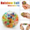 Spongy Rainbow Ball Toy Squeezable Pressure Toy Stress Relief Ball Toy For 10ml