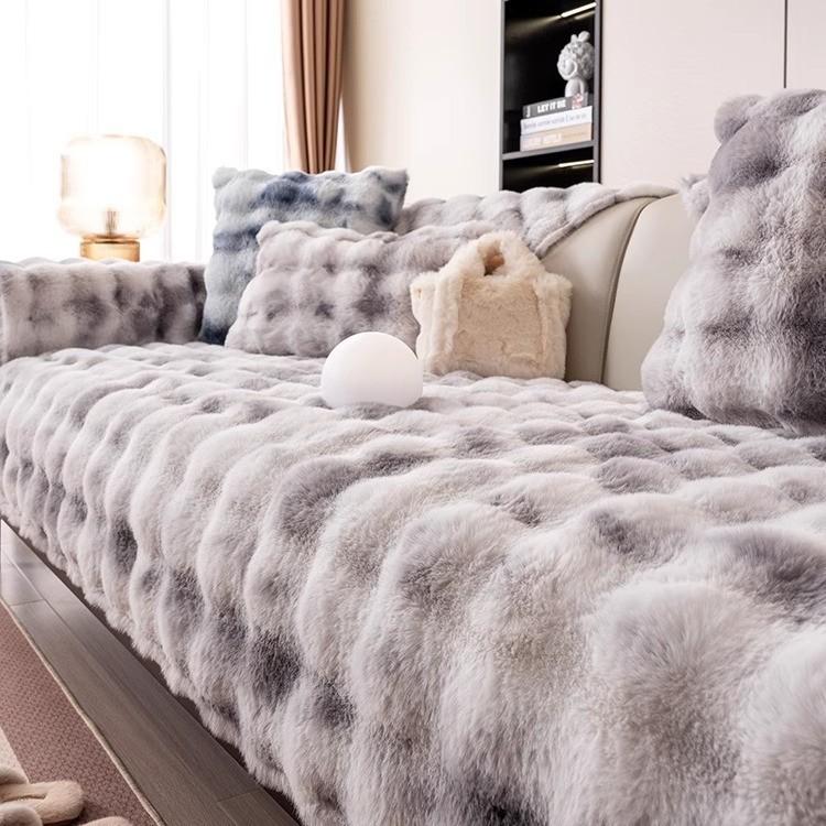 Зимнее утолщенное диванное полотенце для сохранения тепла, кроличий плюш, можно накрыть, чехол на подушку сиденья, чехол, всеохватывающее покрытие для спинки и подлокотников, тканевое одеяло