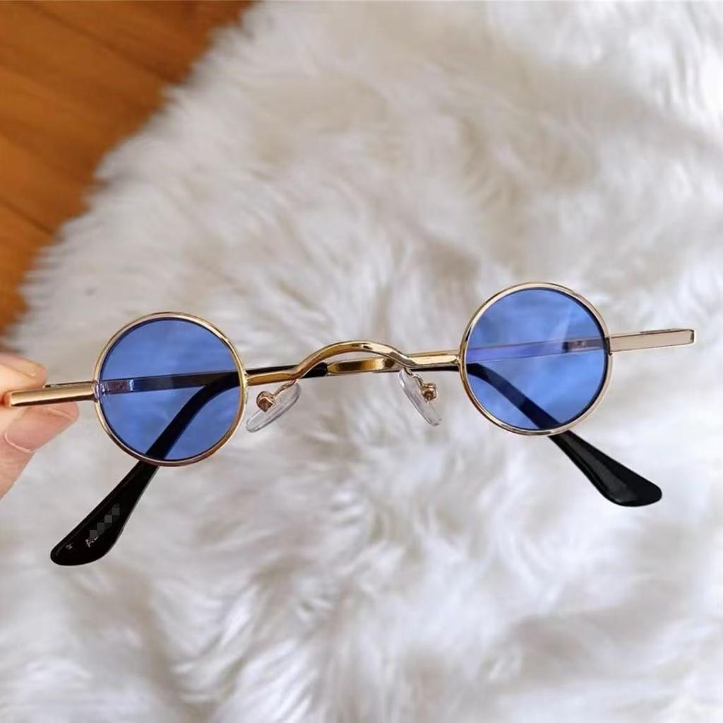 Супер маленькие круглые ретро солнцезащитные очки мини-круглая оправа фото маленькие очки мужские и женские солнцезащитные очки Punk Tide