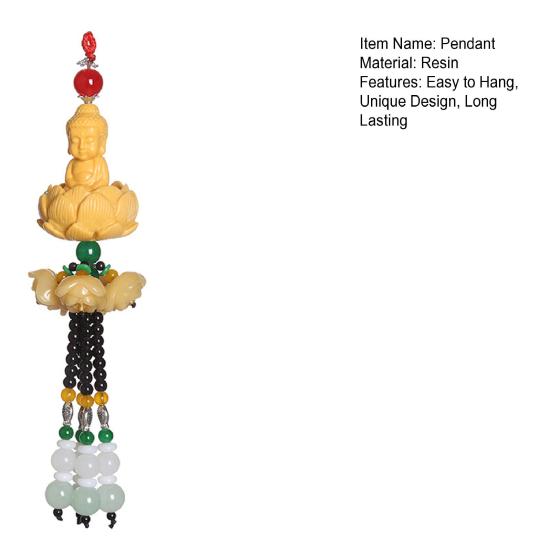 Подвеска Будда для автомобиля, подвесное украшение со шнурком, легко подвешивается, аксессуары для подвески зеркала заднего вида автомобиля