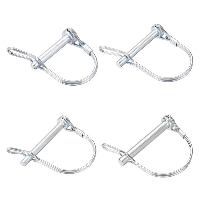 uxcell 1/3/5Pcs Shaft Locking Pin W Ear 6mmx35/40/45/55mm 8mmx60mm Coupler Pin for Farm Trailers Lawn Arch and Garden